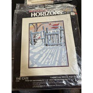 Monarch Horizons Counted Cross Stitch  Kit The Gate 9.5"x 12" LS141 1984 Vintage
